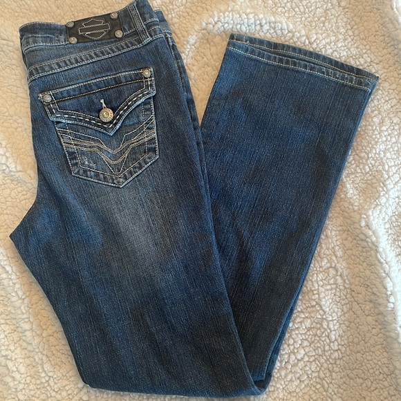 Harley Davidson Bling Bootcut Jeans - Picture 1 of 7